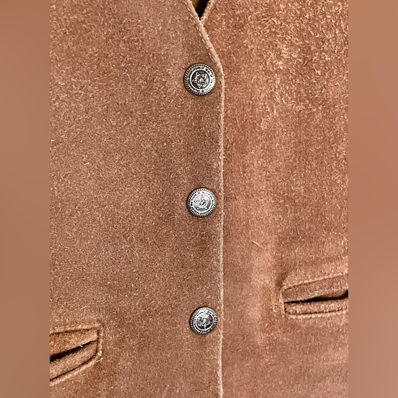 VTG Leather Waistcoat in Brown - Picture 3 of 8